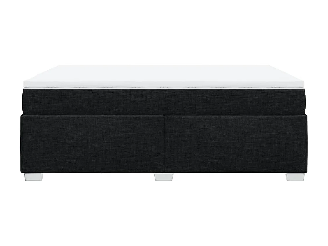 Boxspring met matras stof zwart 140x200 cm
