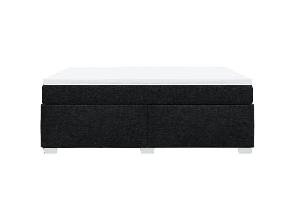 Boxspring met matras stof zwart 140x200 cm