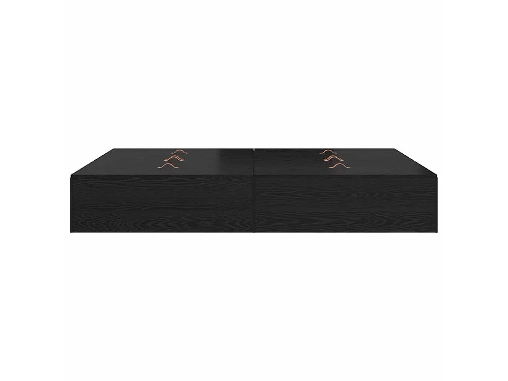 Cadre de lit avec rangement Chêne noir 150 x 200 cm