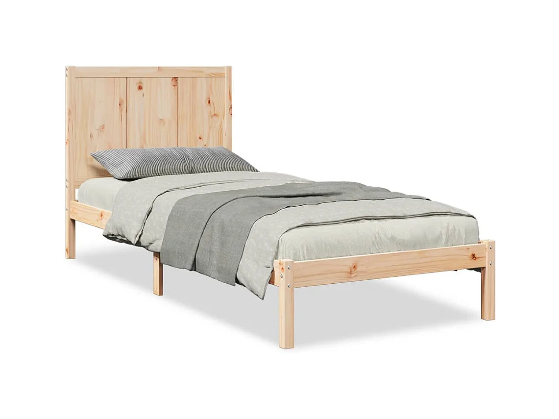 Cadre de lit extra long sans matelas 100x210 cm bois massif
