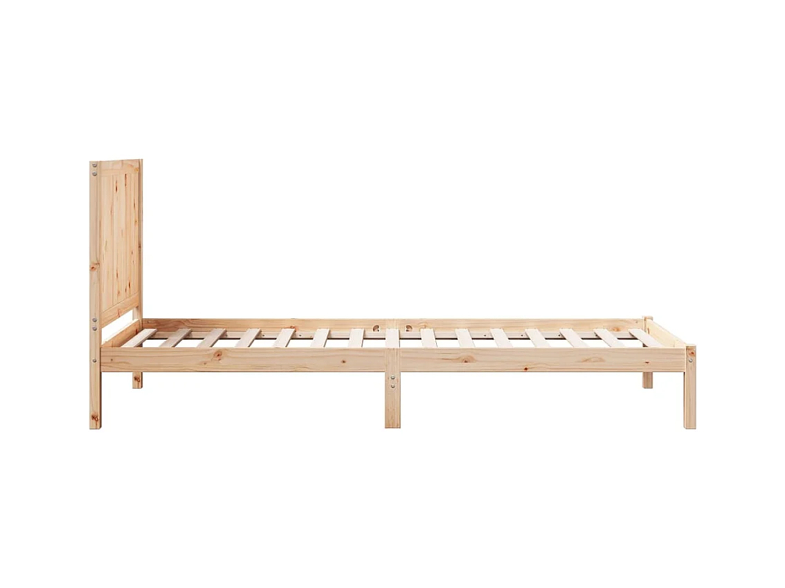 Cadre de lit extra long sans matelas 100x210 cm bois massif