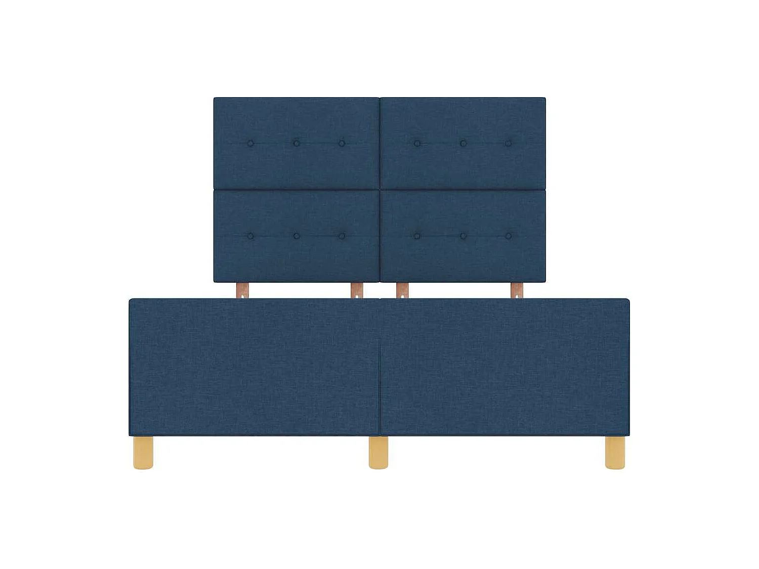 Struttura del letto con testiera Blu 140 x 190 cm Tessuto