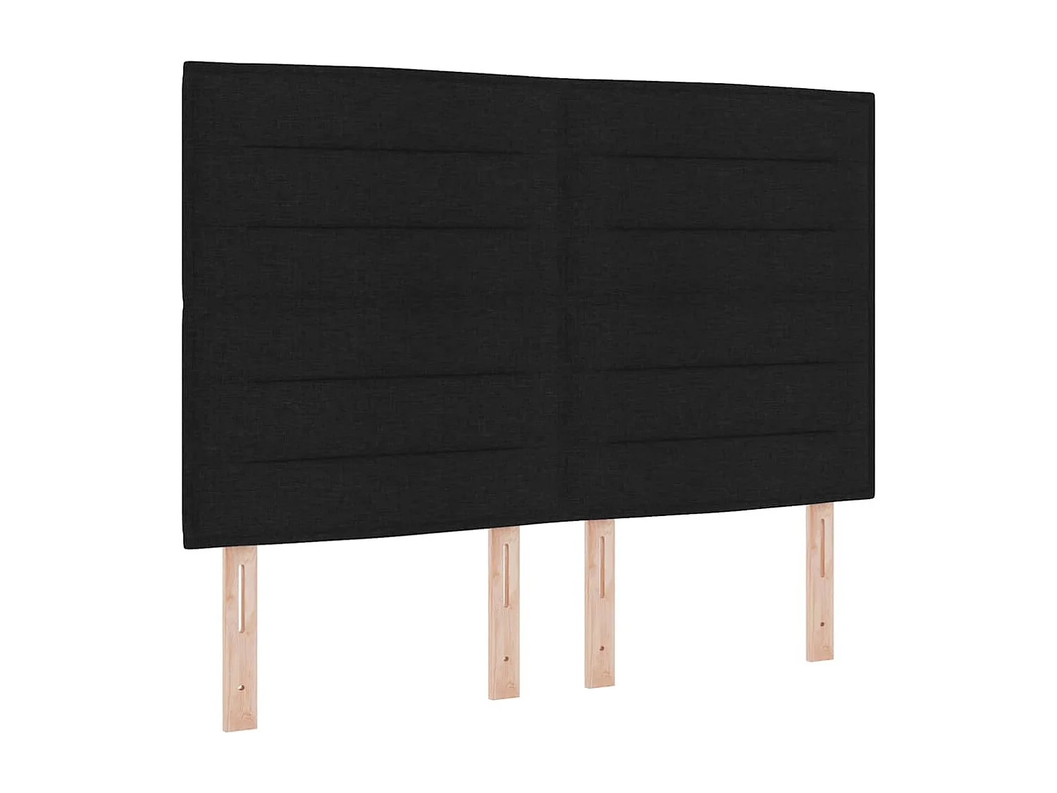 Boxspringbed met matras met hoofdeinde Zwart 140 x 200 cm Stof