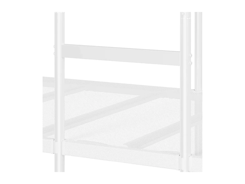 Stapelbed zonder matras 100x190 cm staal wit