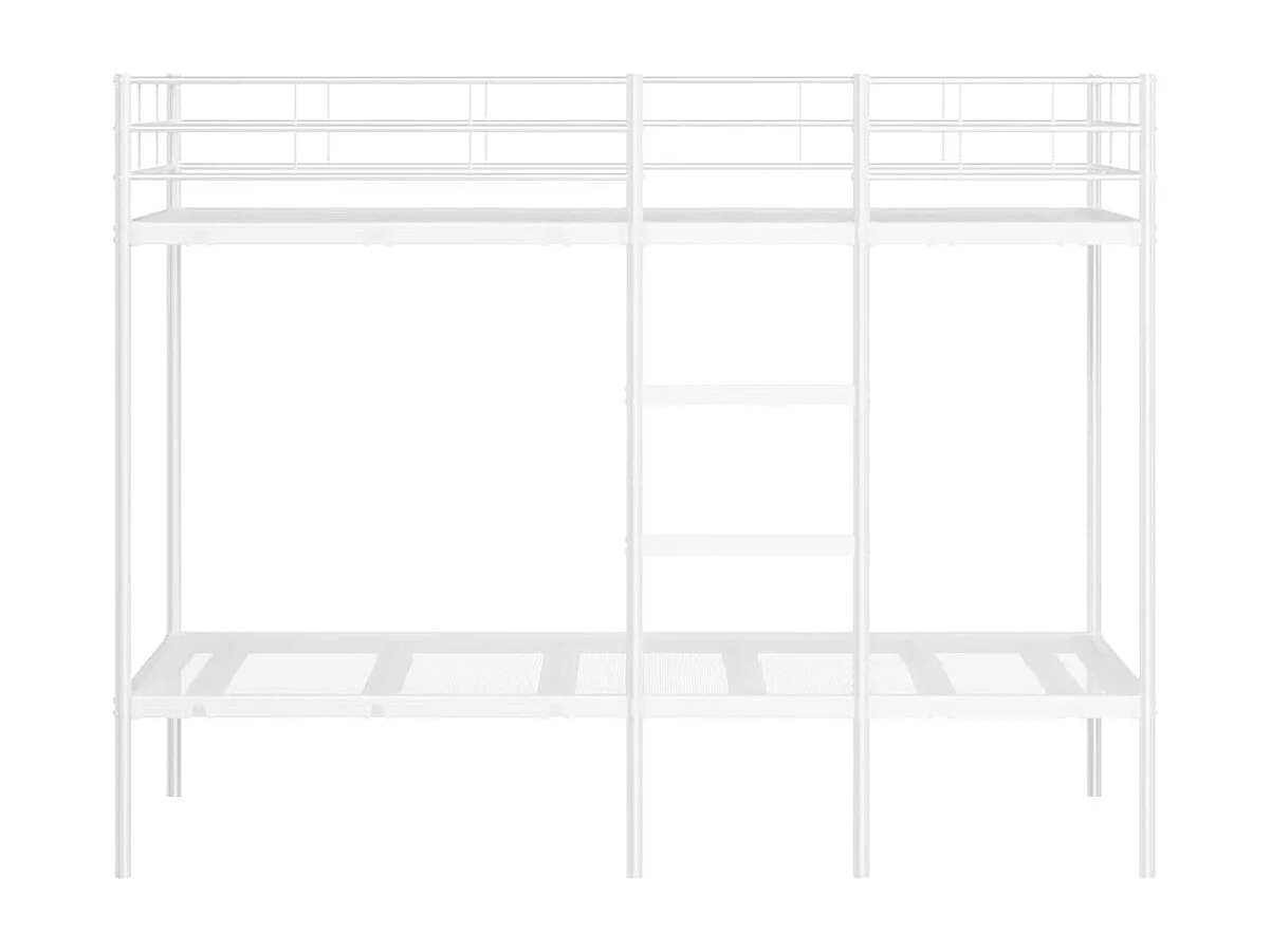 Beliche sem colchão 100x190 cm aço branco