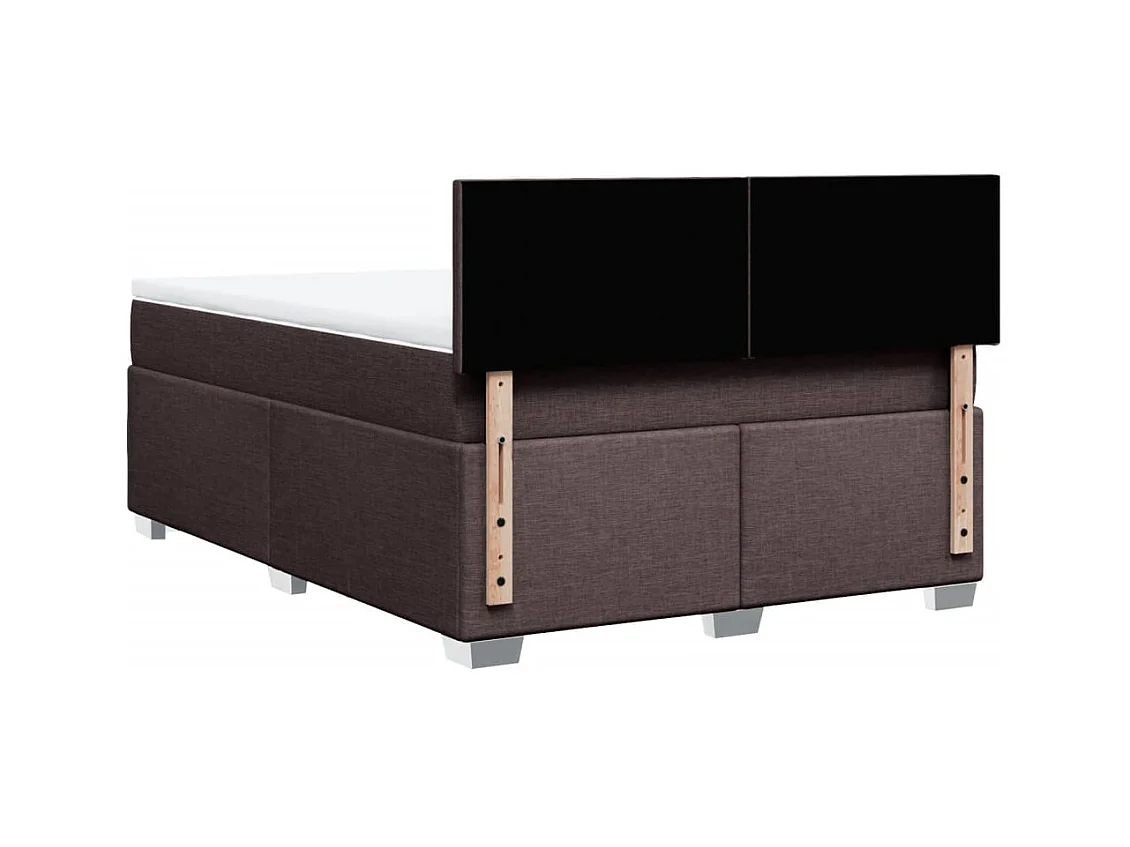 Sommier à lattes de lit avec matelas Marron foncé 160x200 cm