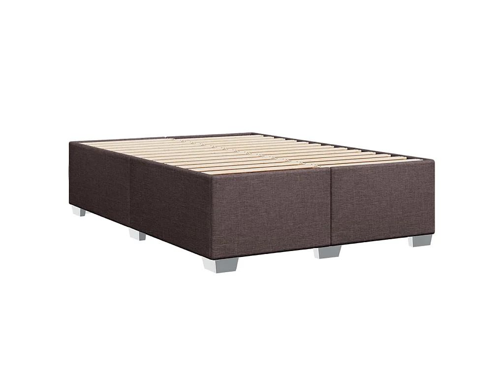 Boxspring met matras stof donkerbruin 160x200 cm