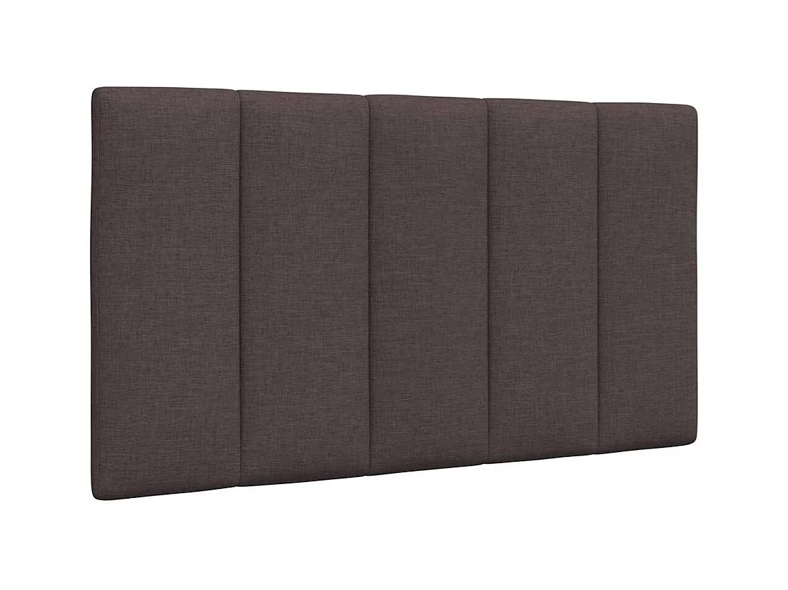 Cadre de lit sans matelas marron foncé 90x200 cm tissu