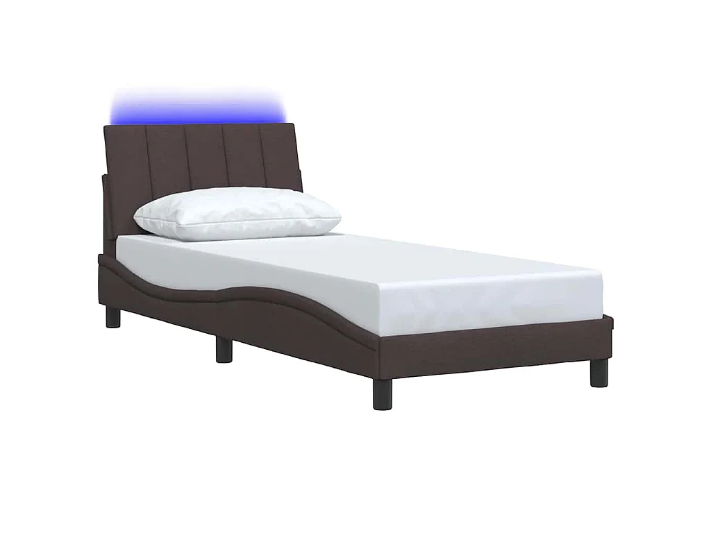 Giroletto senza Materasso Hanko Marrone Scuro 90x200 cm Tessuto