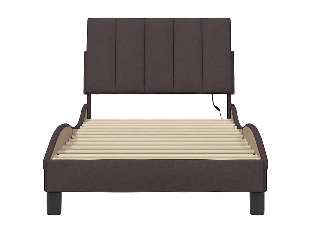 Giroletto senza Materasso Hanko Marrone Scuro 90x200 cm Tessuto