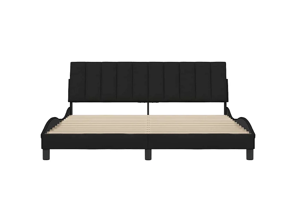 Bettgestell ohne Matratze "Hanko" Schwarz 180x200 cm Stoff