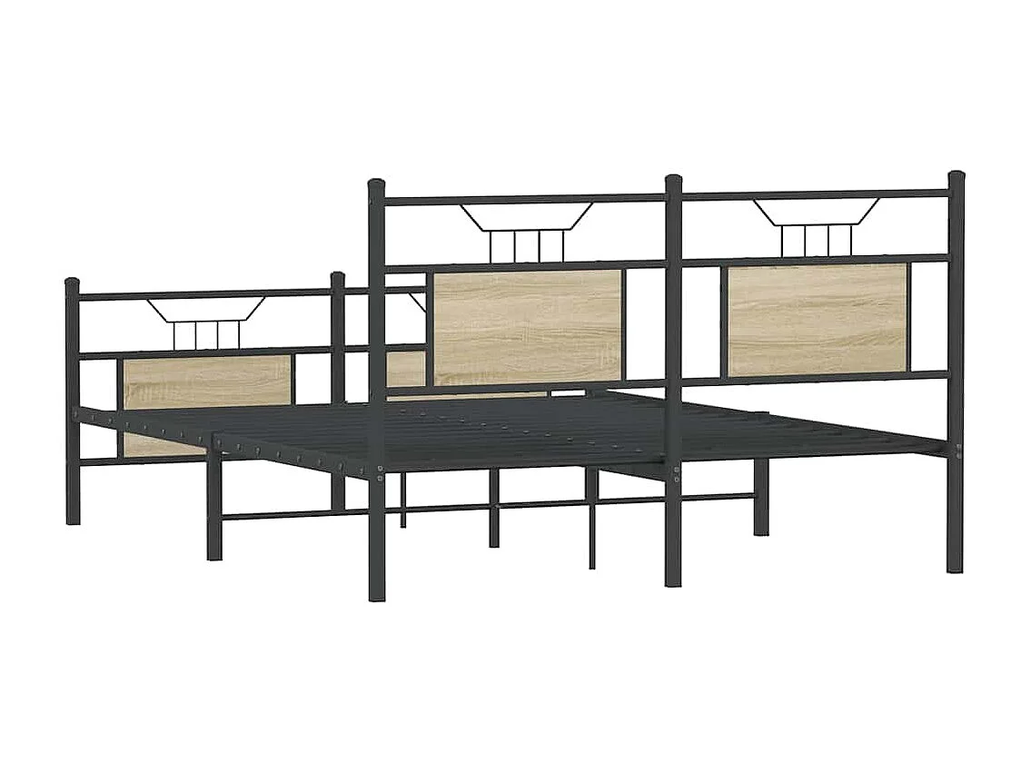 Estrutura cama s/ colchão derivados de madeira carvalho sonoma
