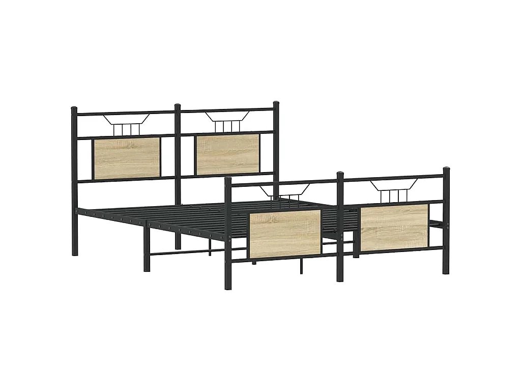 Bedframe zonder matras hout sonoma eikenkleurig 140x190 cm