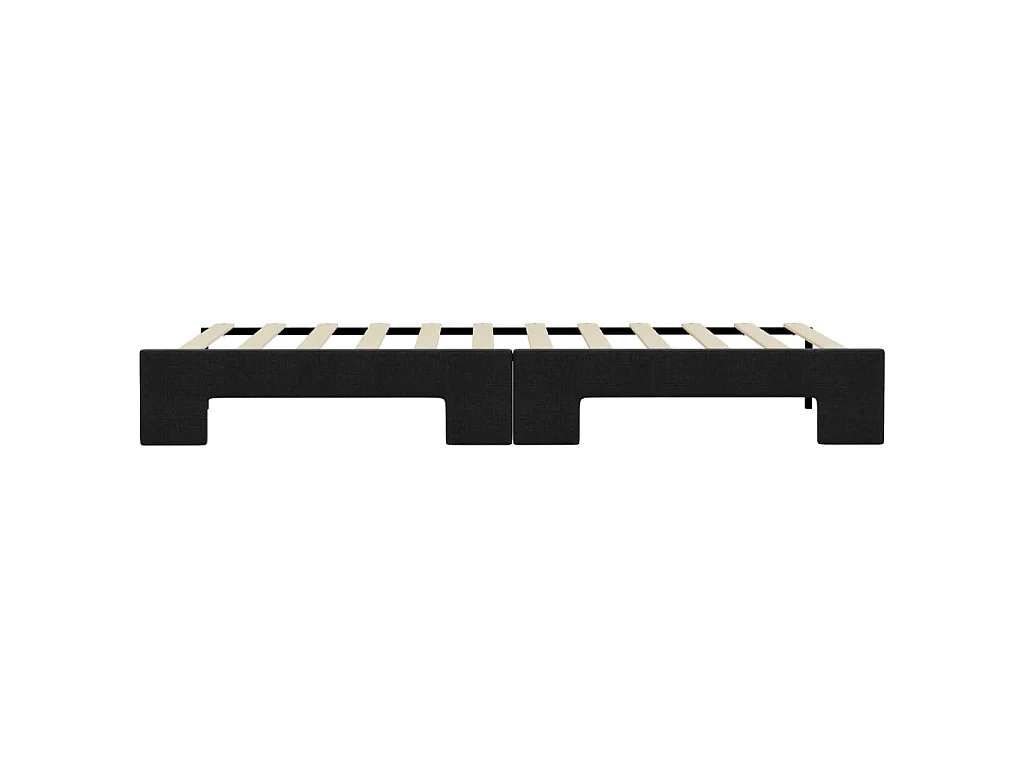 Divano Letto con Letto Estraibile Nero 90x190 cm in Tessuto
