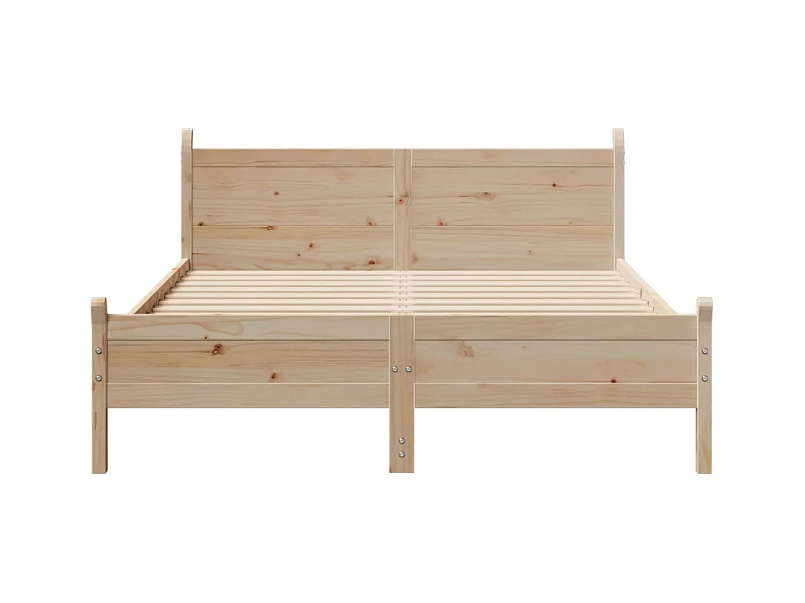 Cadre de lit sans matelas 160x200 cm bois massif de pin