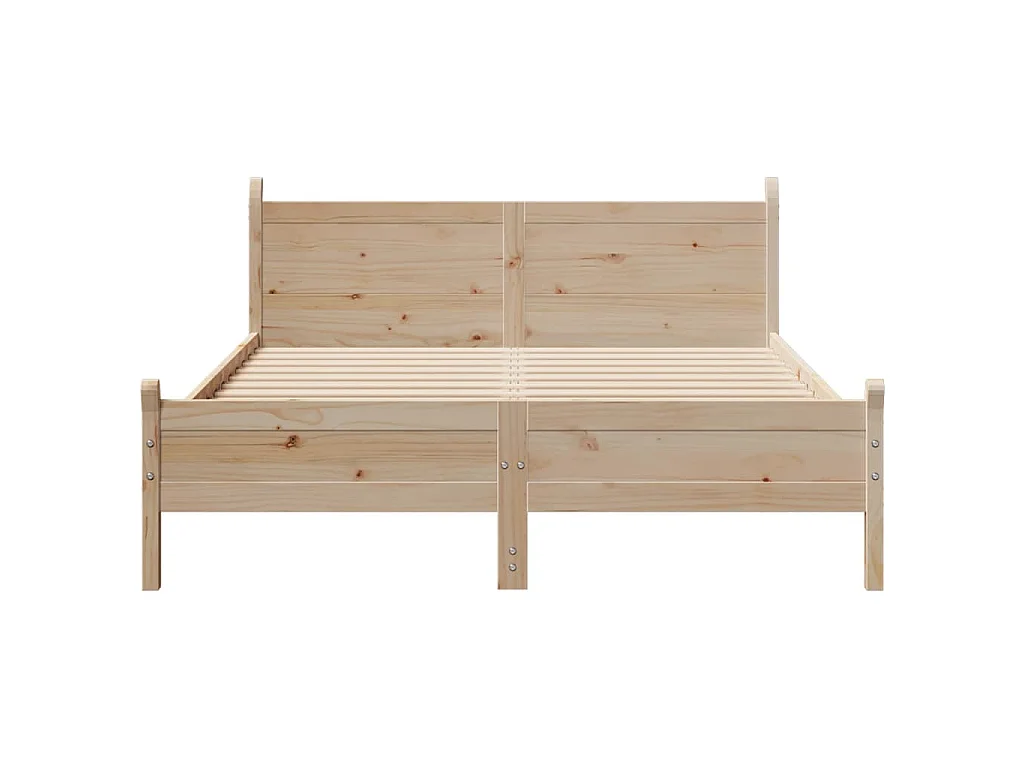 Letto senza Materasso 160x200 cm in Legno Massello di Pino