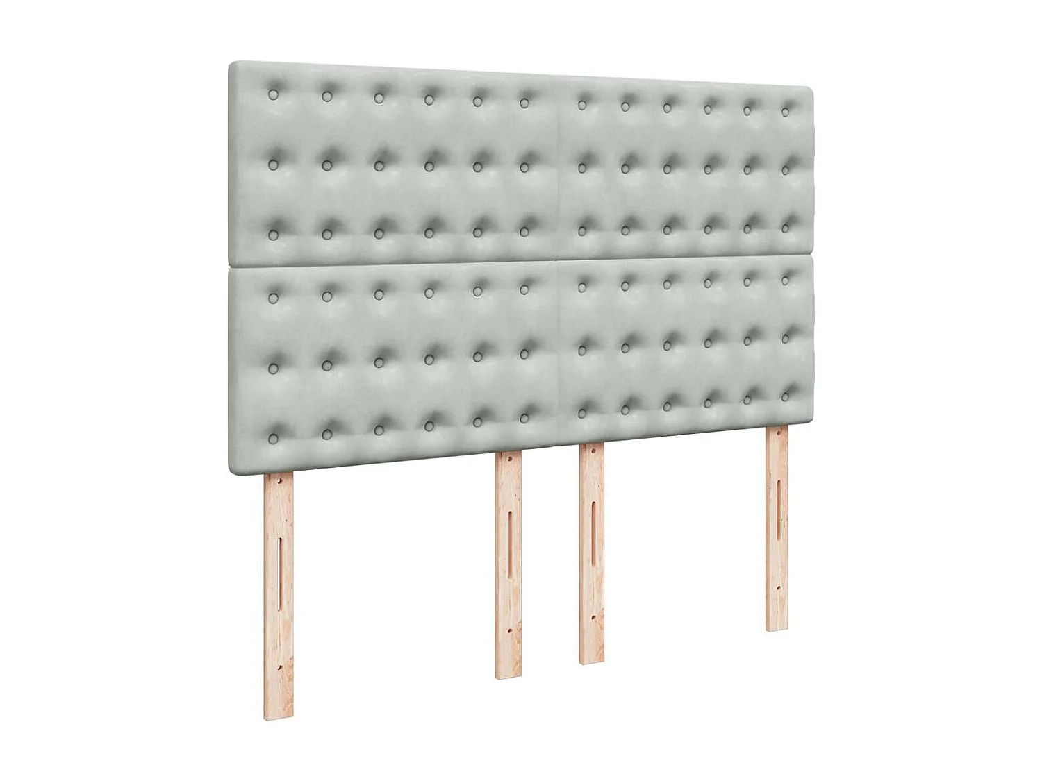 Boxspringbett mit Matratze Hellgrau 140x200 cm Samt