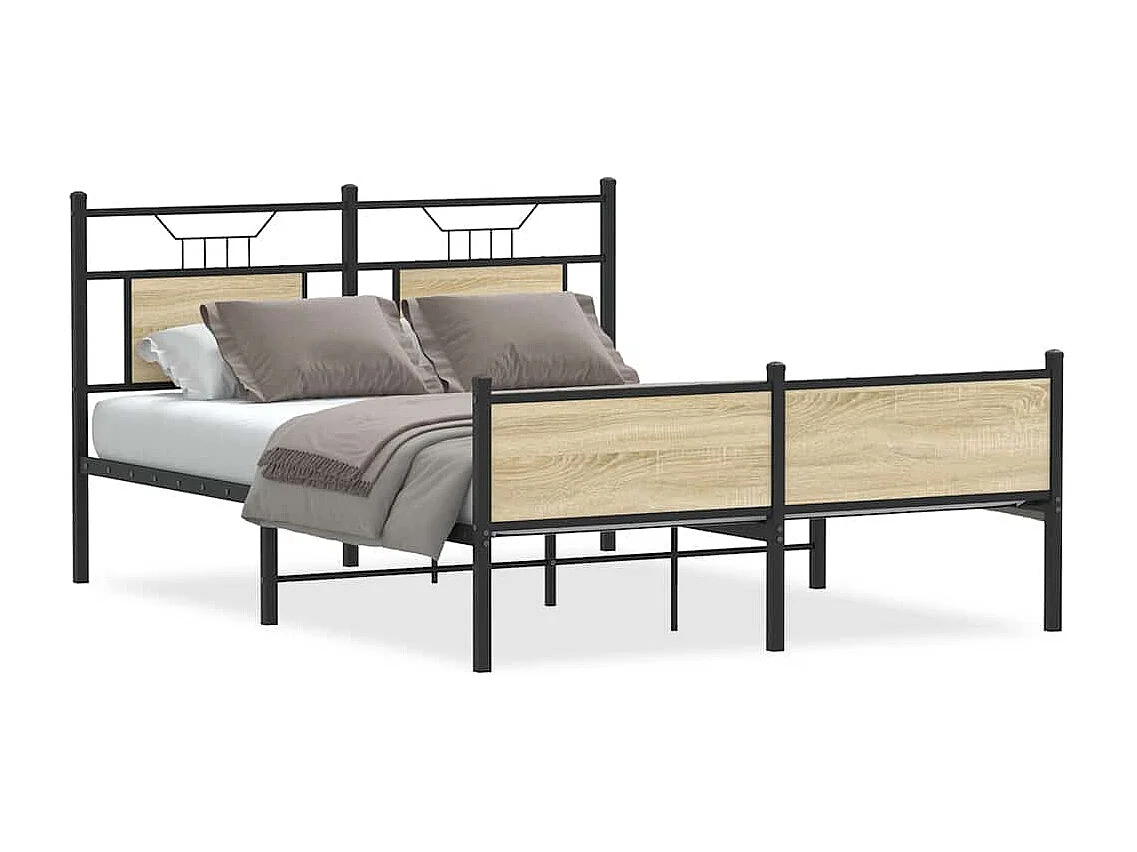 Bedframe zonder matras hout sonoma eikenkleurig 140x200 cm