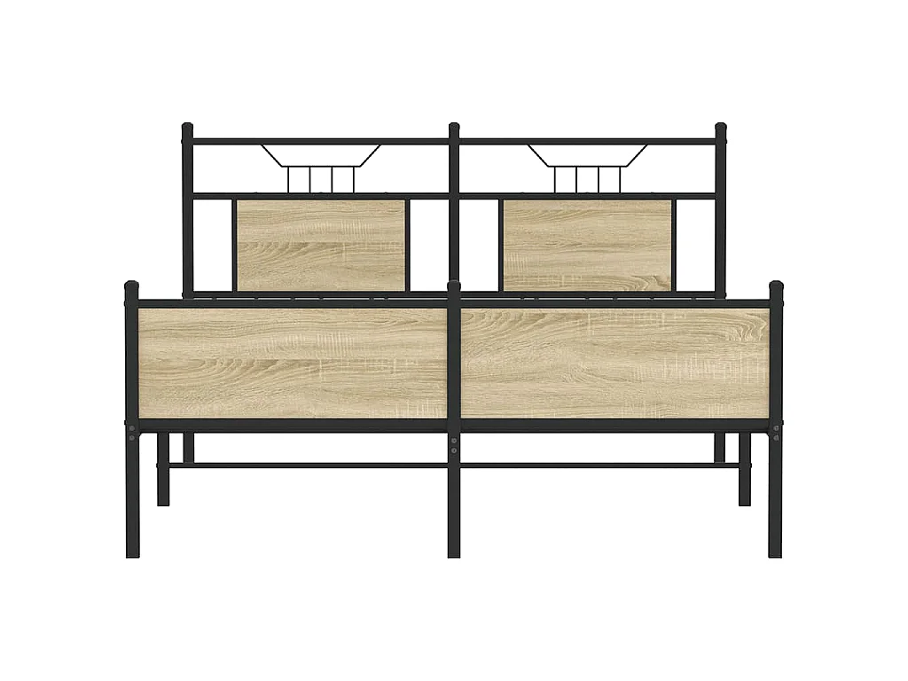 Cadre de lit sans matelas chêne sonoma 140x200 cm