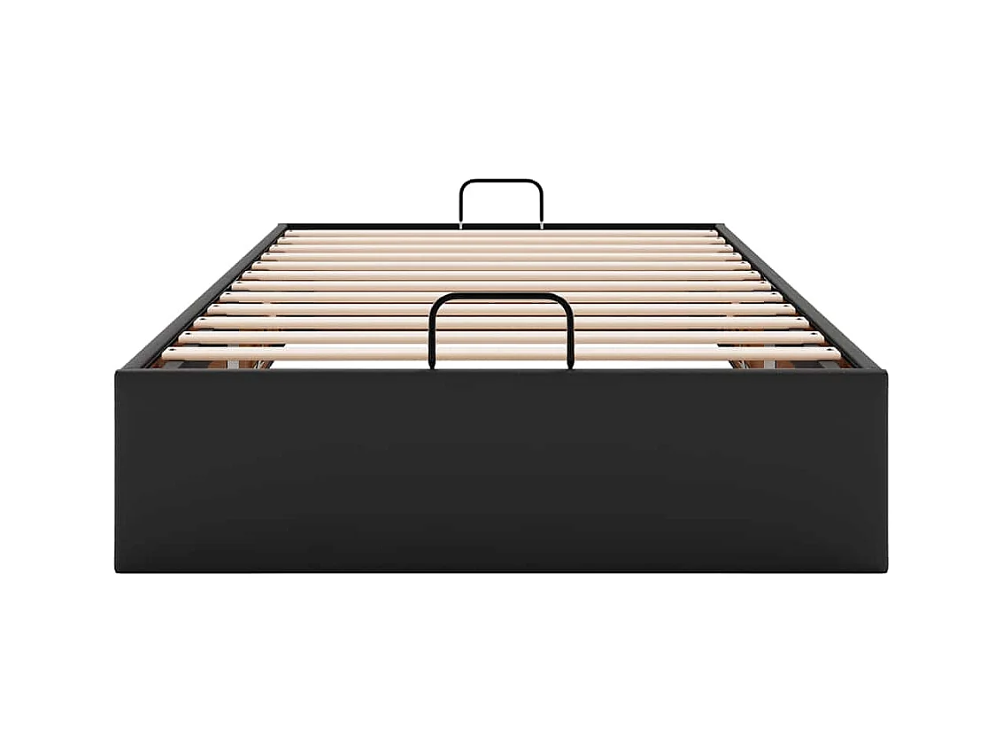 Cadre de lit ottoman sans matelas noir 90x200 cm similicuir