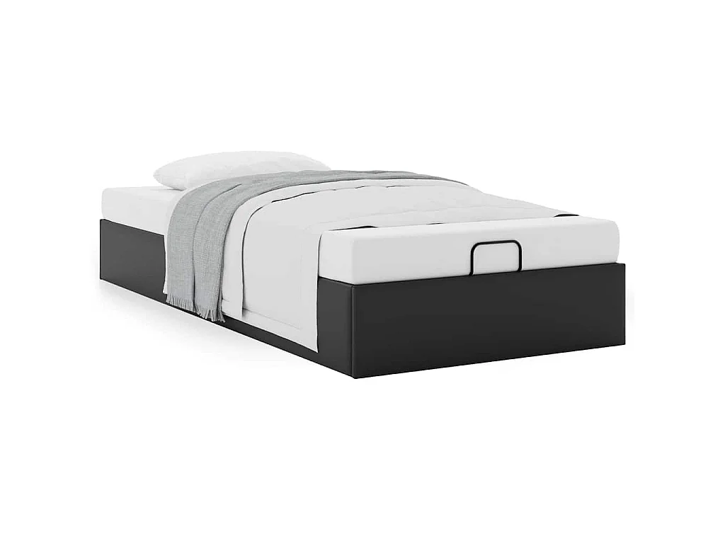 Bedframe zonder matras 90x200 cm kunstleer zwart