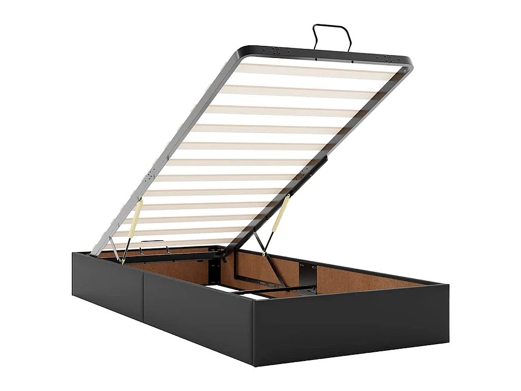 Bedframe zonder matras 90x200 cm kunstleer zwart
