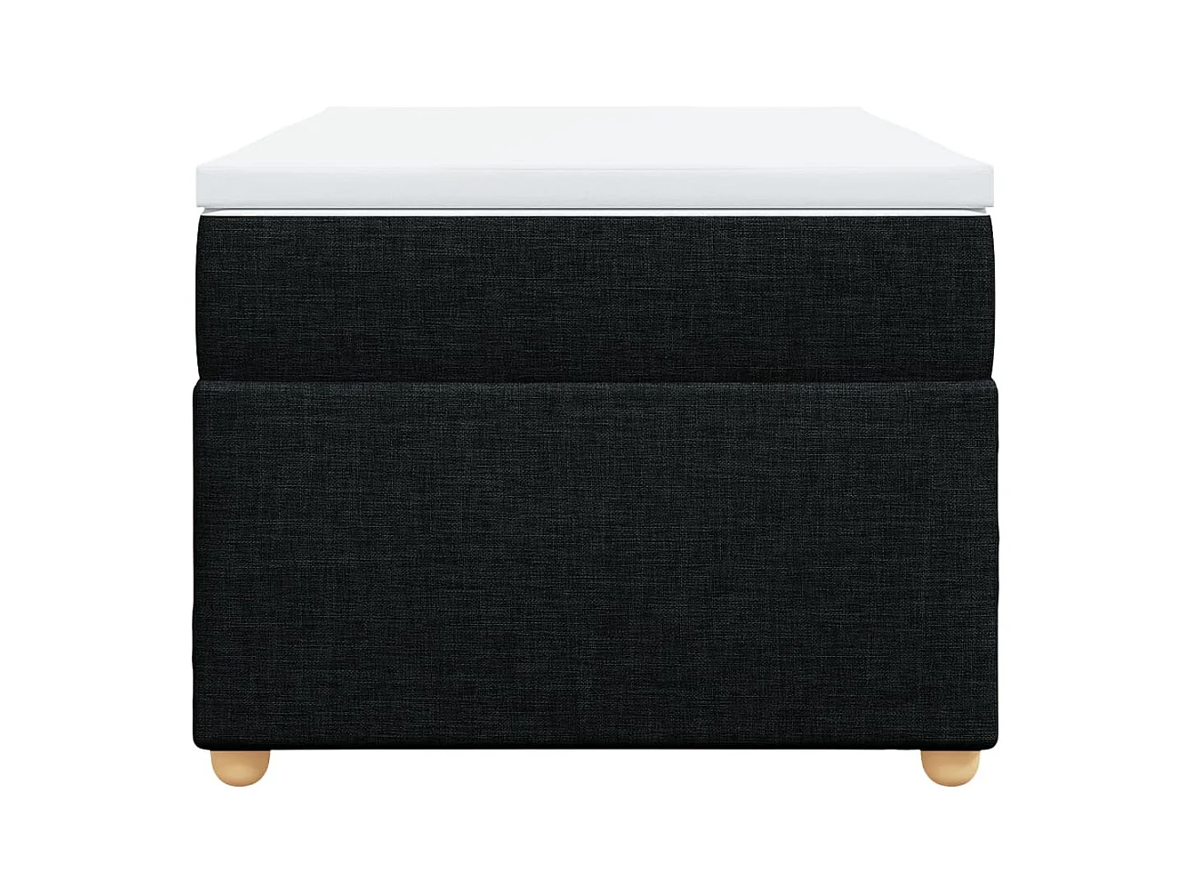 Giroletto a Molle con Materasso Nero 100x200 cm in Tessuto