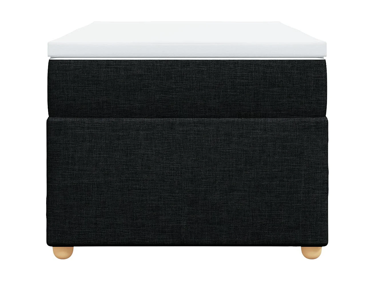 Sommier à lattes de lit avec matelas Noir 100x200 cm Tissu