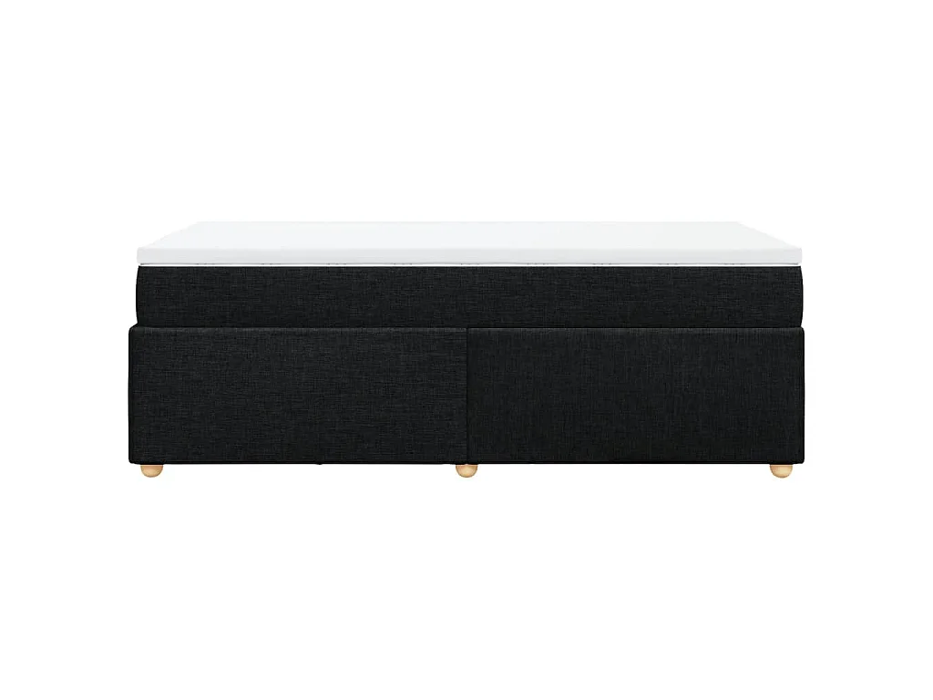 Boxspring met matras stof zwart 100x200 cm