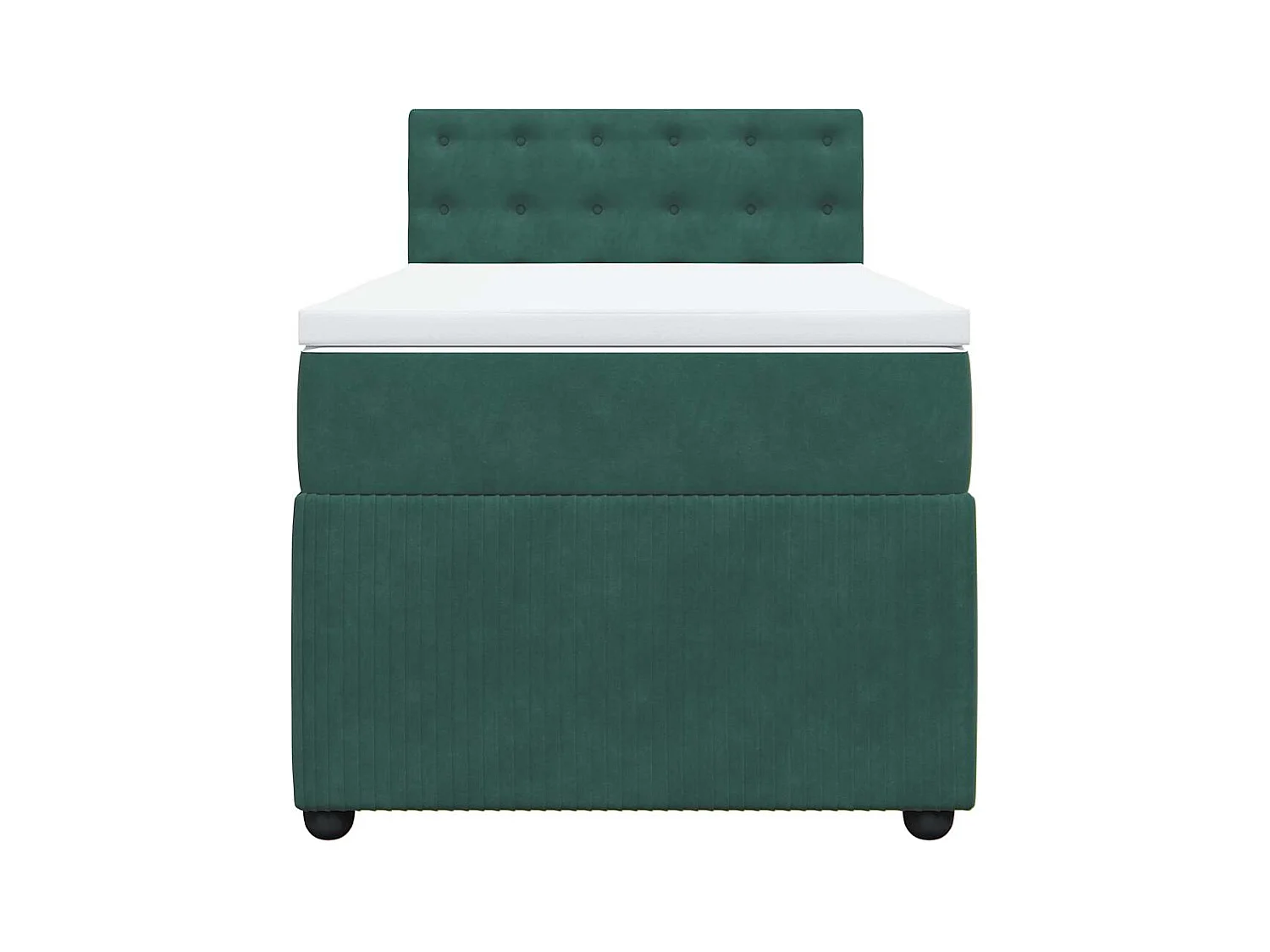 Sommier à lattes de lit avec matelas Vert foncé 90x200 cm