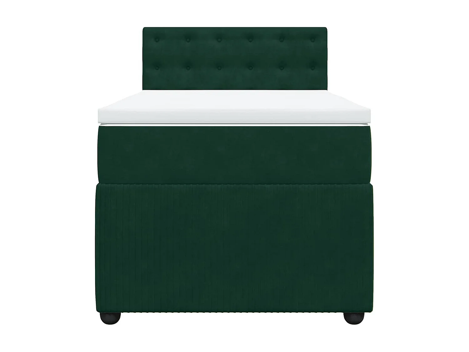 Sommier à lattes de lit avec matelas Vert foncé 90x200 cm