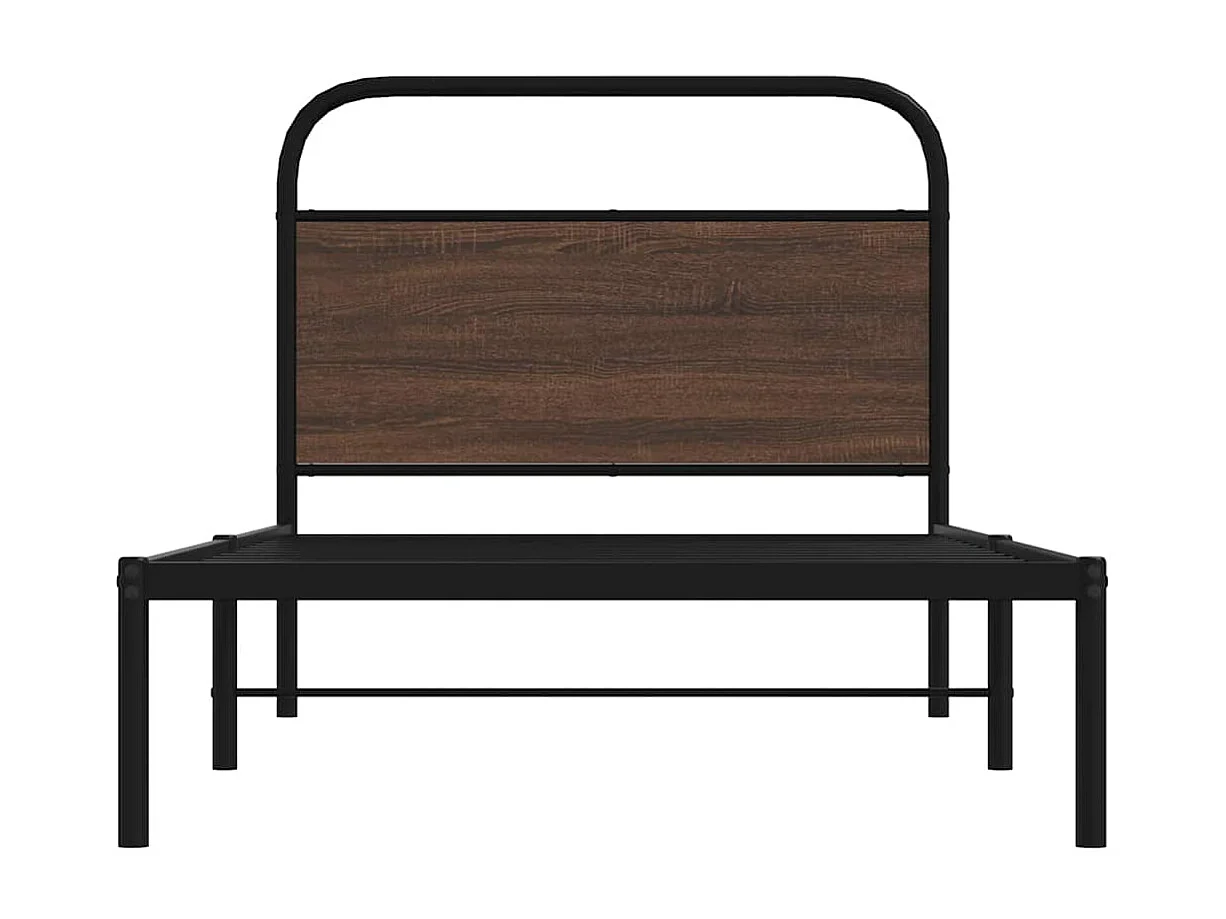 Bedframe zonder matras bewerkt hout bruin eikenkleur 100x190 cm