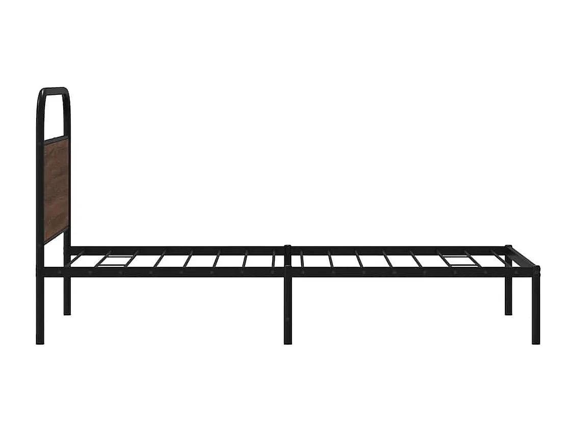 Bedframe zonder matras bewerkt hout bruin eikenkleur 100x190 cm