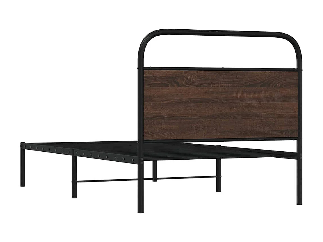 Bedframe zonder matras bewerkt hout bruin eikenkleur 100x190 cm