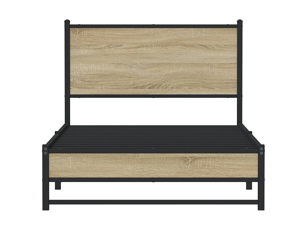 Giroletto senza Materaso in Metallo Rovere Sonoma 100x190 cm