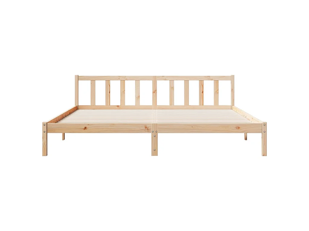 Cadre de lit extra long sans matelas 180x210 cm bois massif pin