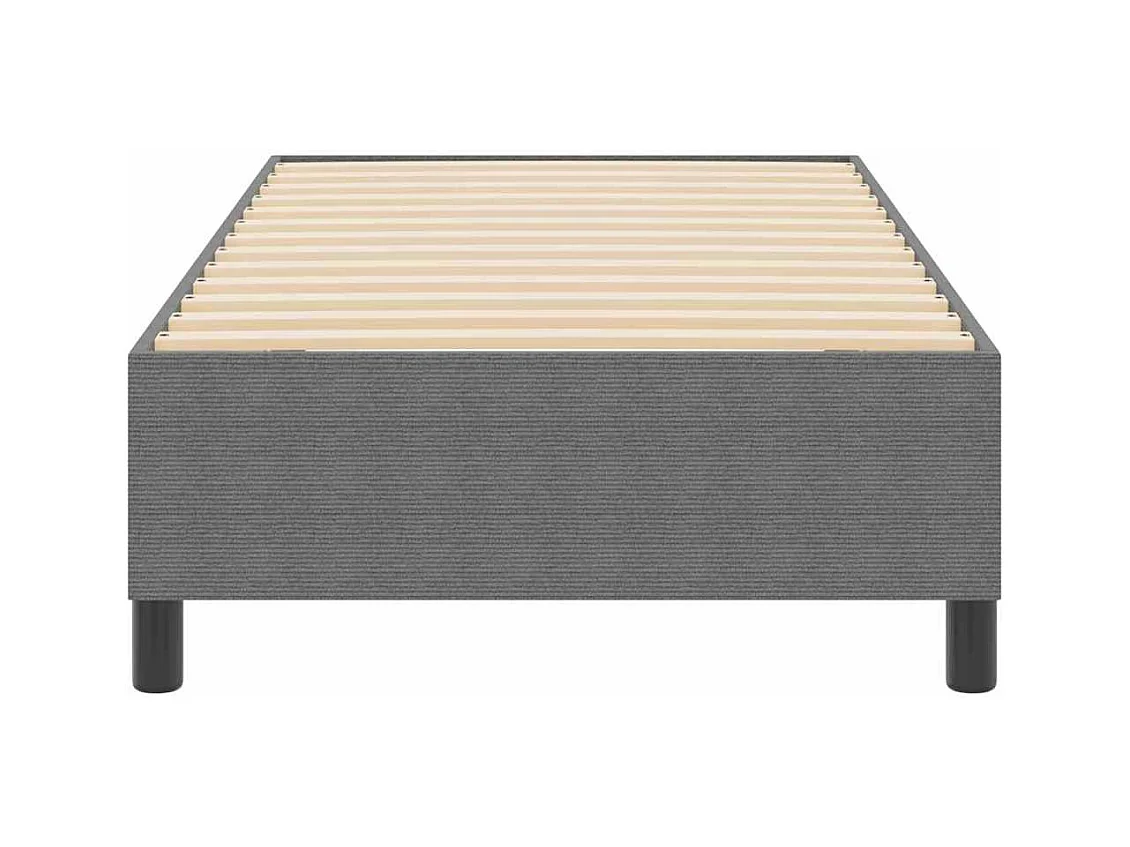 Lit à ressorts Gris clair 90 x 200 cm Tissu en velours côtelé