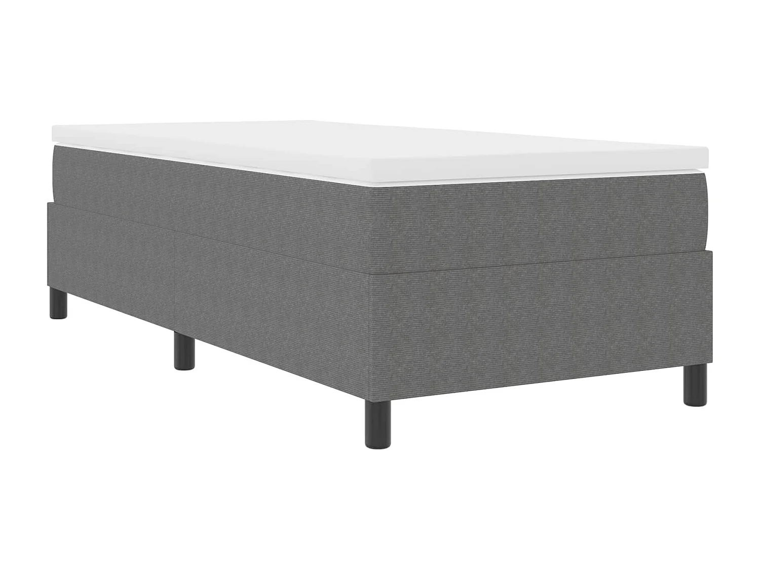 Estrado de cama plataforma Cinzento-claro 90 x 200 cm tecido
