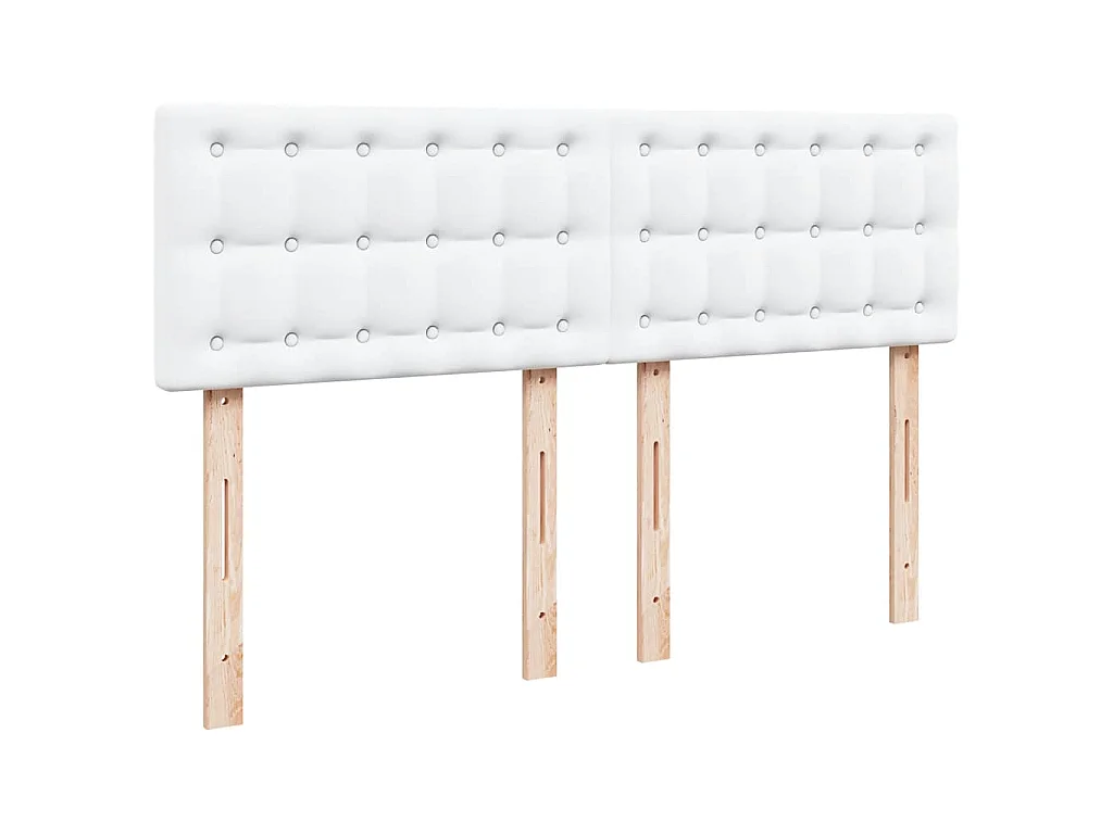 Ottoman bed met matras 140x190cm kunstleer wit