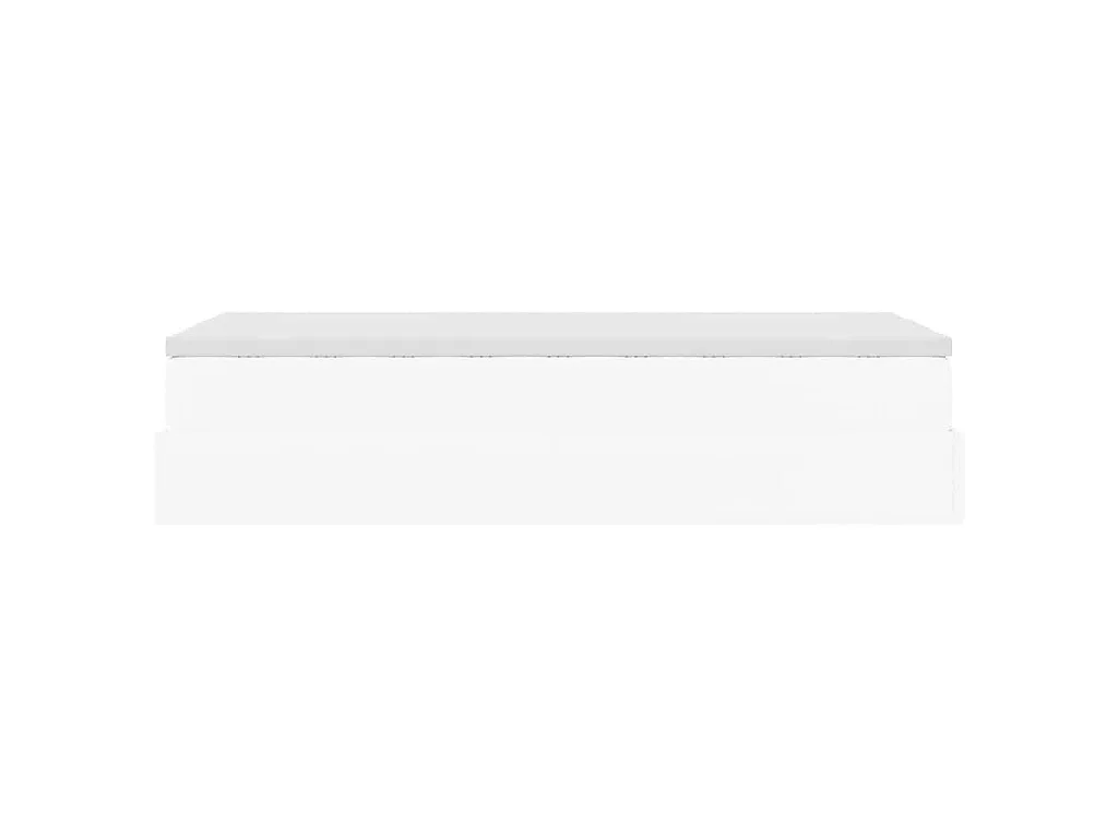 Ottoman bed met matras 100x200cm kunstleer wit