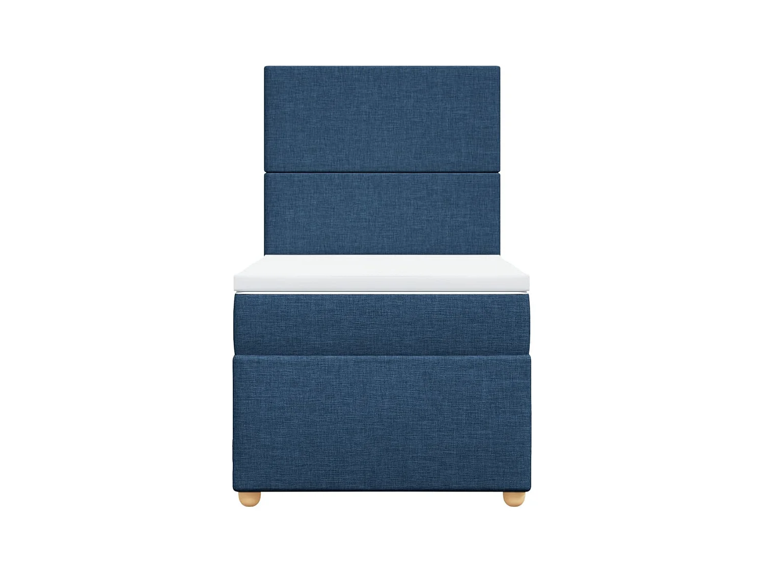 Boxspring met matras stof blauw 100x200 cm