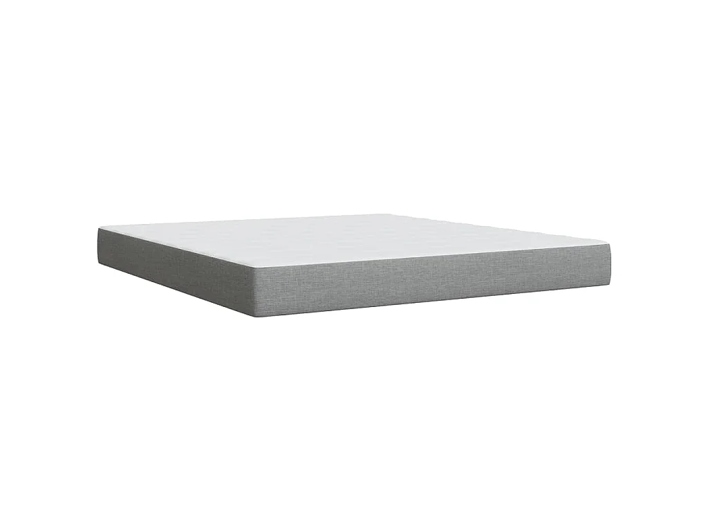 Boxspringbett mit Matratze Hellgrau 180x200 cm Stoff