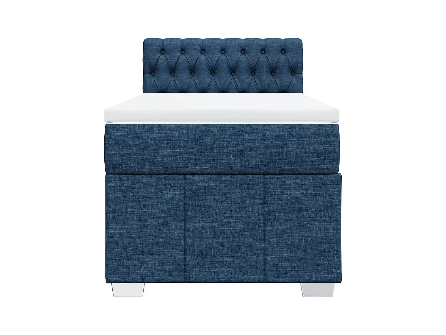 Sommier à lattes de lit avec matelas Bleu 90x200 cm Tissu