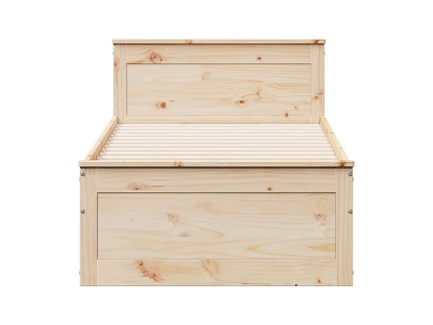 Massivholzbett ohne Matratze mit Kopfteil 90x190 cm Kiefer