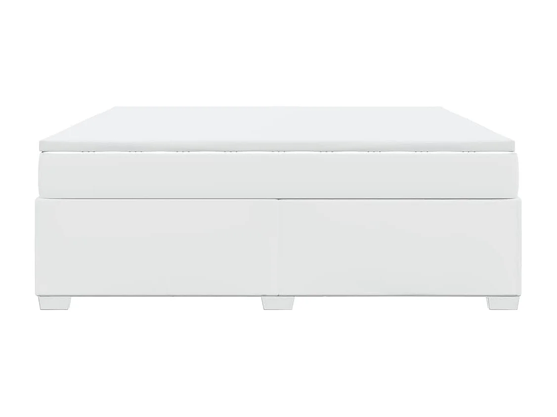 Giroletto a Molle con Materasso Bianco 180x200 cm in Similpelle