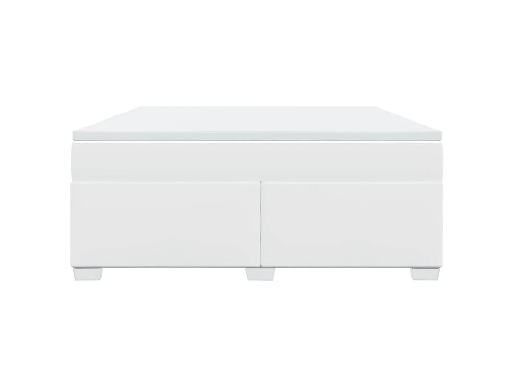 Boxspring met matras kunstleer wit 180x200 cm