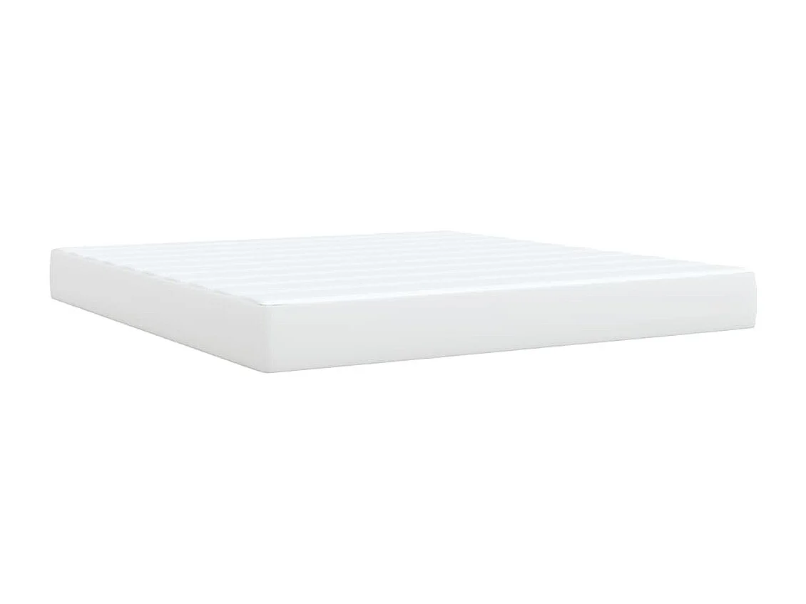 Boxspring met matras kunstleer wit 180x200 cm
