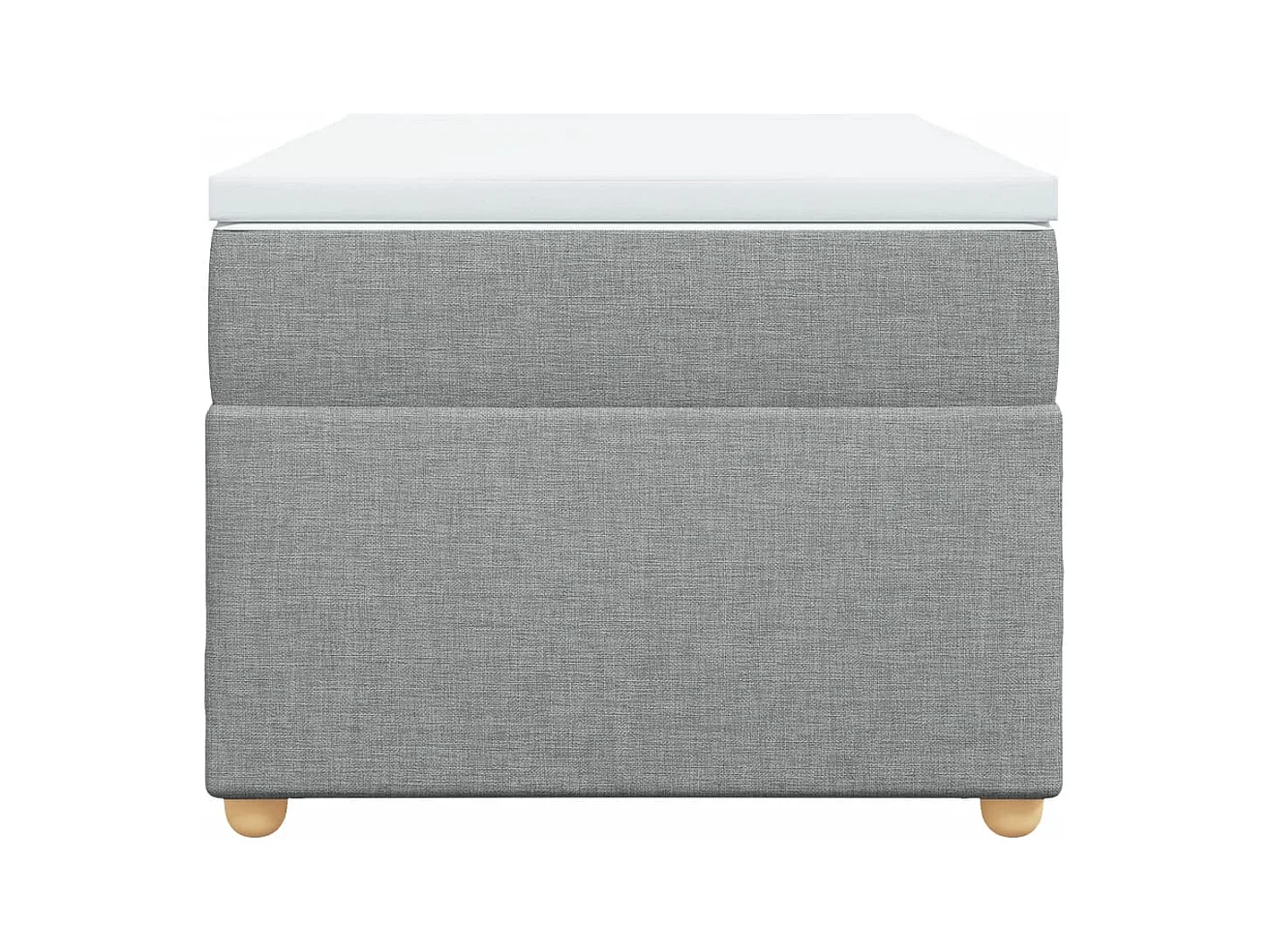 Cama com molas/colchão 90x190 cm tecido cinzento-claro