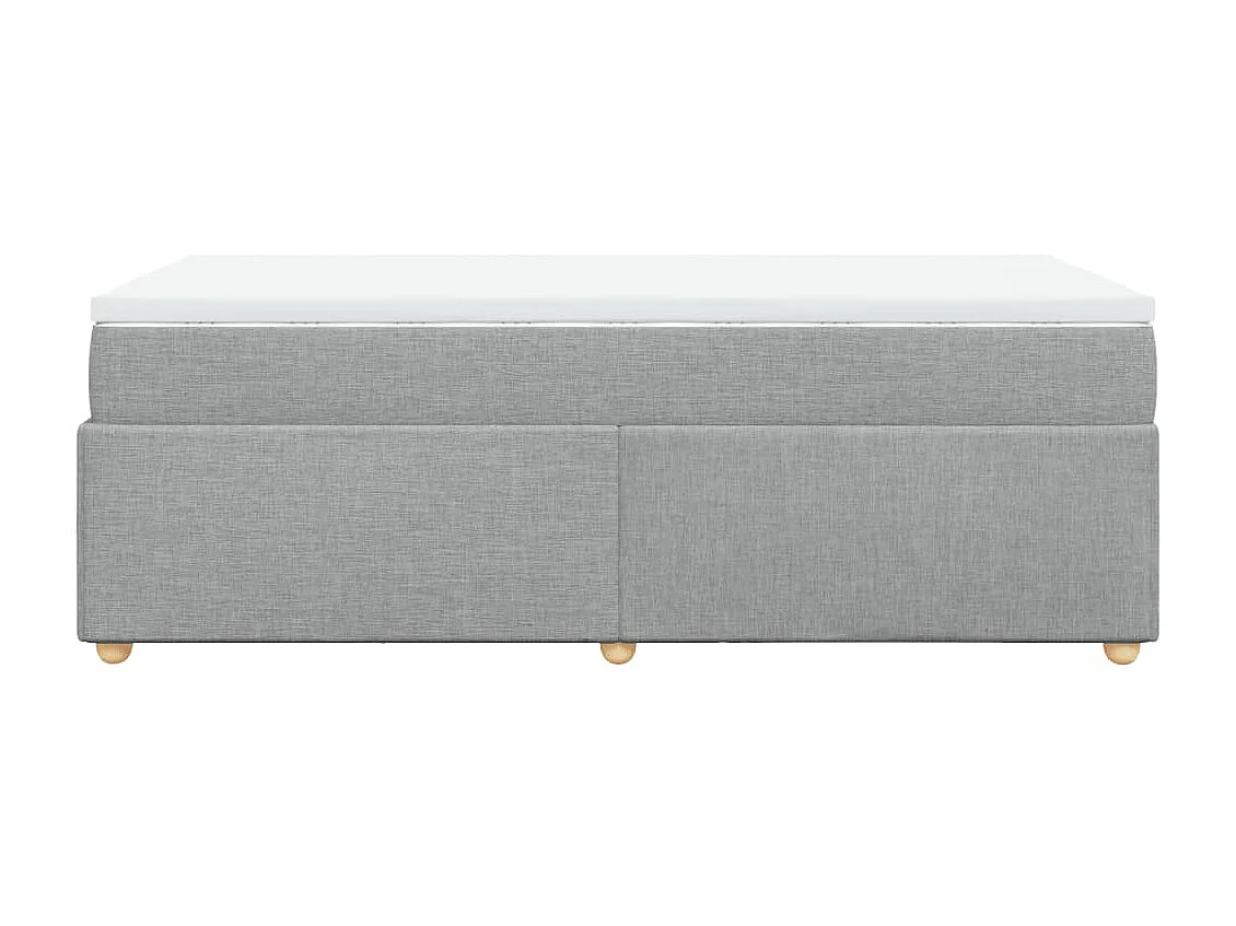 Sommier à lattes de lit et matelas Gris clair 90x190 cm Tissu