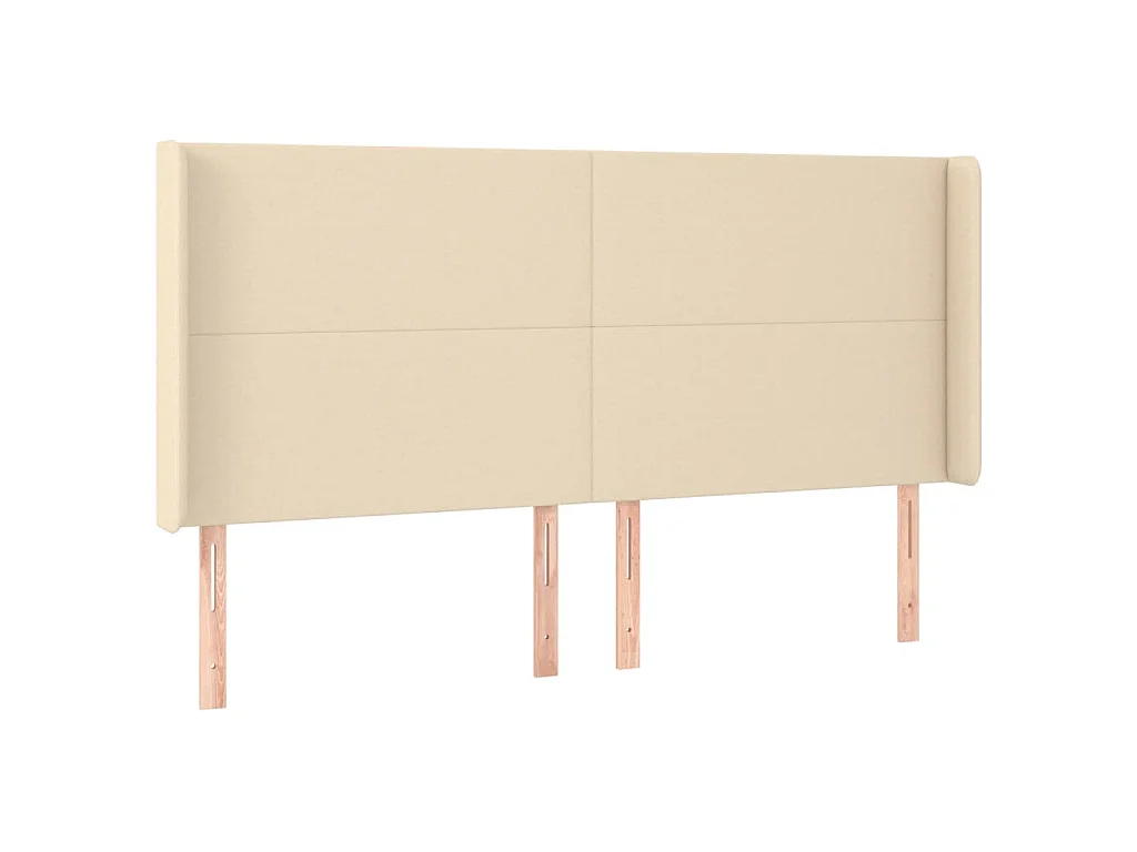 Boxspringbett mit Matratze & LED Creme 180x200 cm Stoff